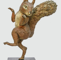 Squirrel Nutkin Bronze Garden Sculpture